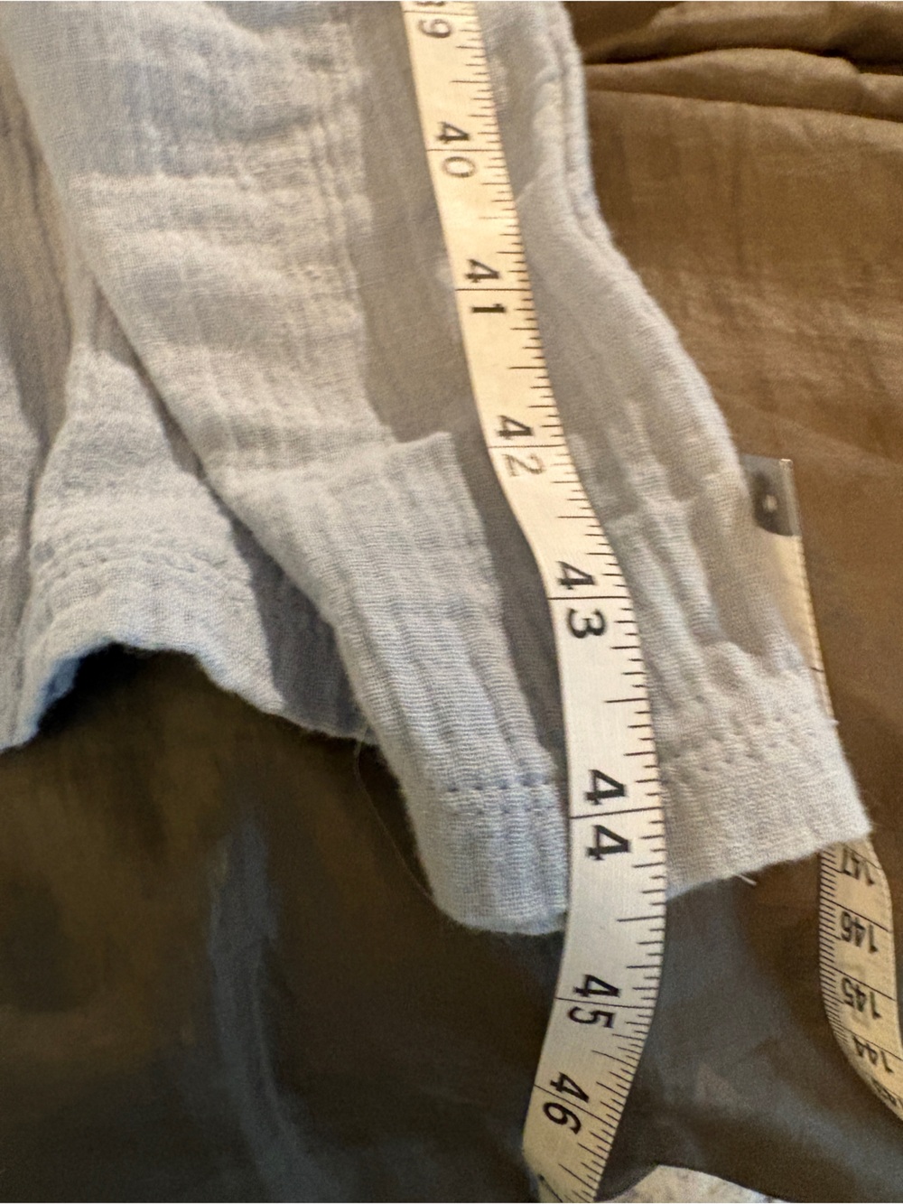 Quince Light Blue Puff-Sleeve Midi Dress- Maternt - Picture 11 of 11